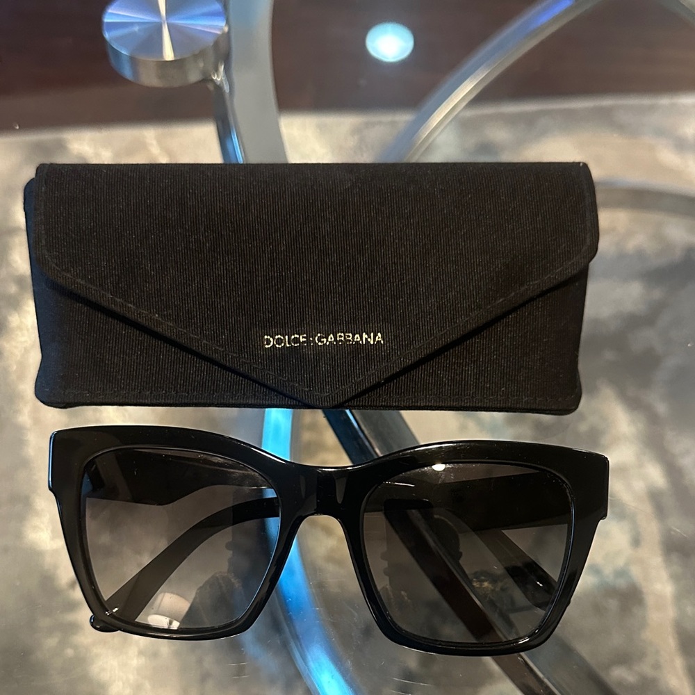 Dolce & Gabbana Black Oversized Square Sunglasses